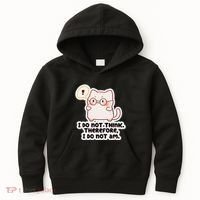 Ellie Furrington I Do Not Think Therefore I Do Not Am. Kids Hoodie thumb 0