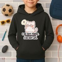 Ellie Furrington I Do Not Think Therefore I Do Not Am. Kids Hoodie thumb 2