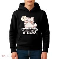 Ellie Furrington I Do Not Think Therefore I Do Not Am. Kids Hoodie thumb 4