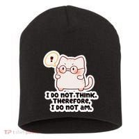 Ellie Furrington I Do Not Think Therefore I Do Not Am. Short Acrylic Beanie thumb 0