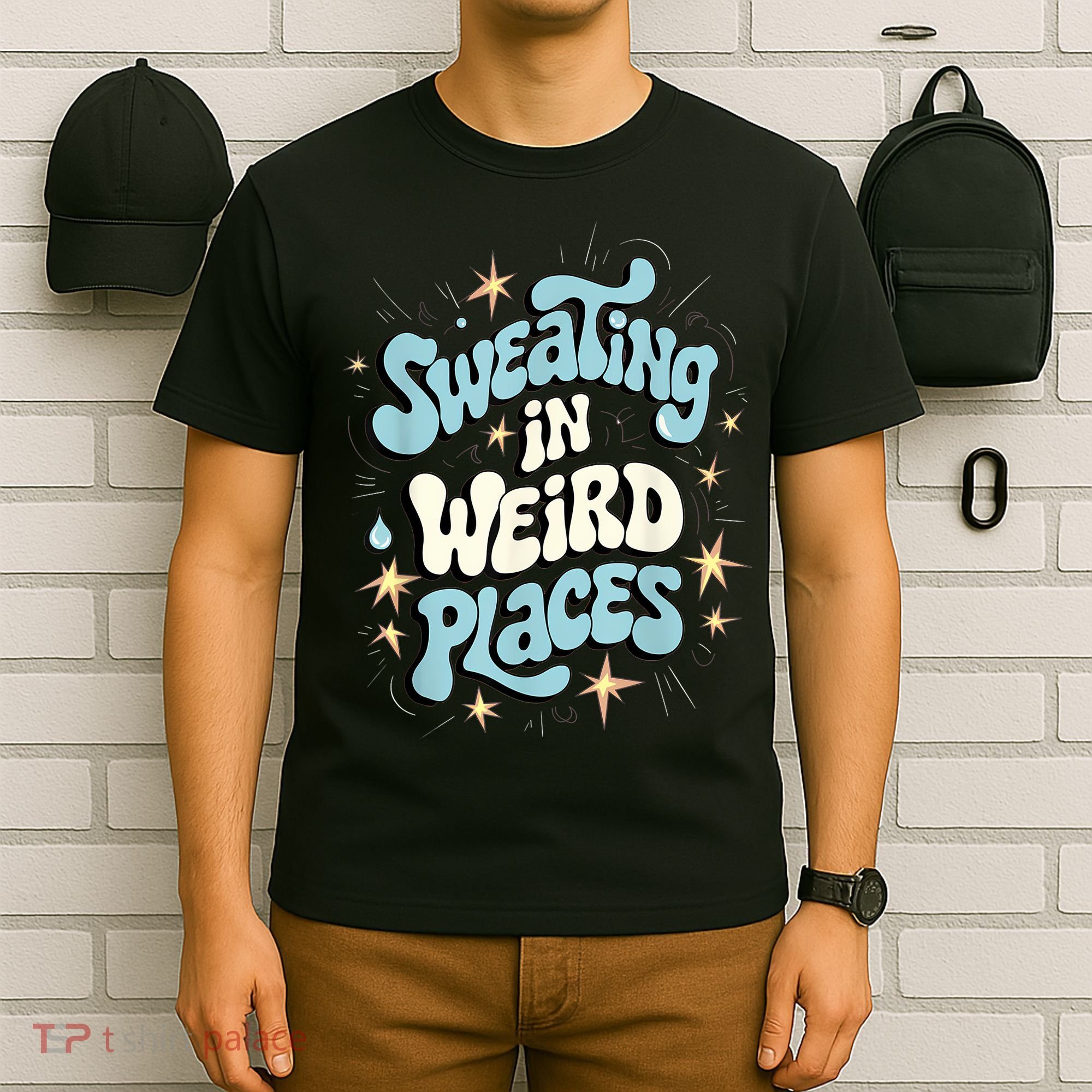 Embarrassing Funny Inappropriate Sweating Adult Humor T-Shirt