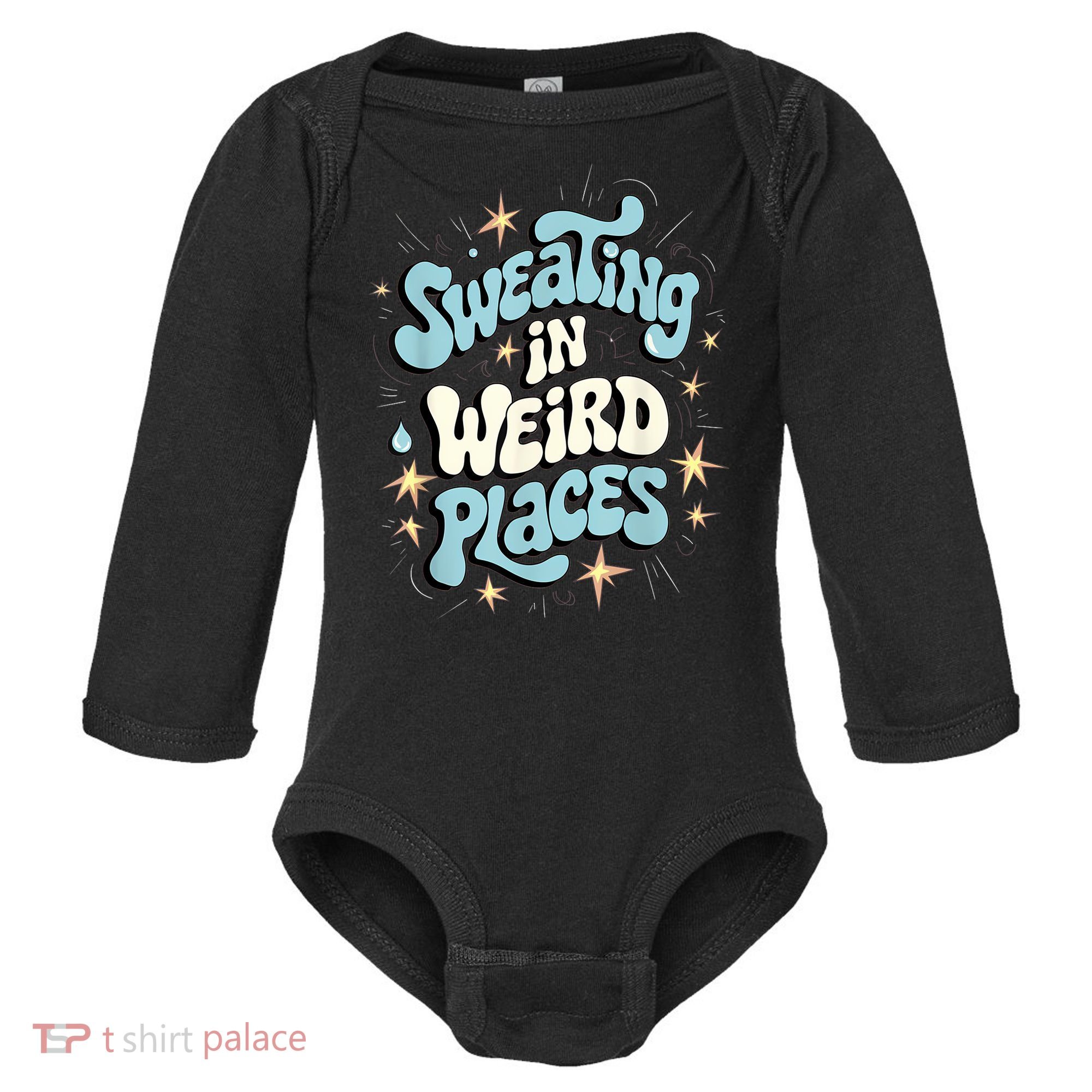 Embarrassing Funny Inappropriate Sweating Adult Humor Baby Long Sleeve Bodysuit