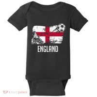 England Flag Jersey England Soccer Team England Baby Bodysuit thumb 0