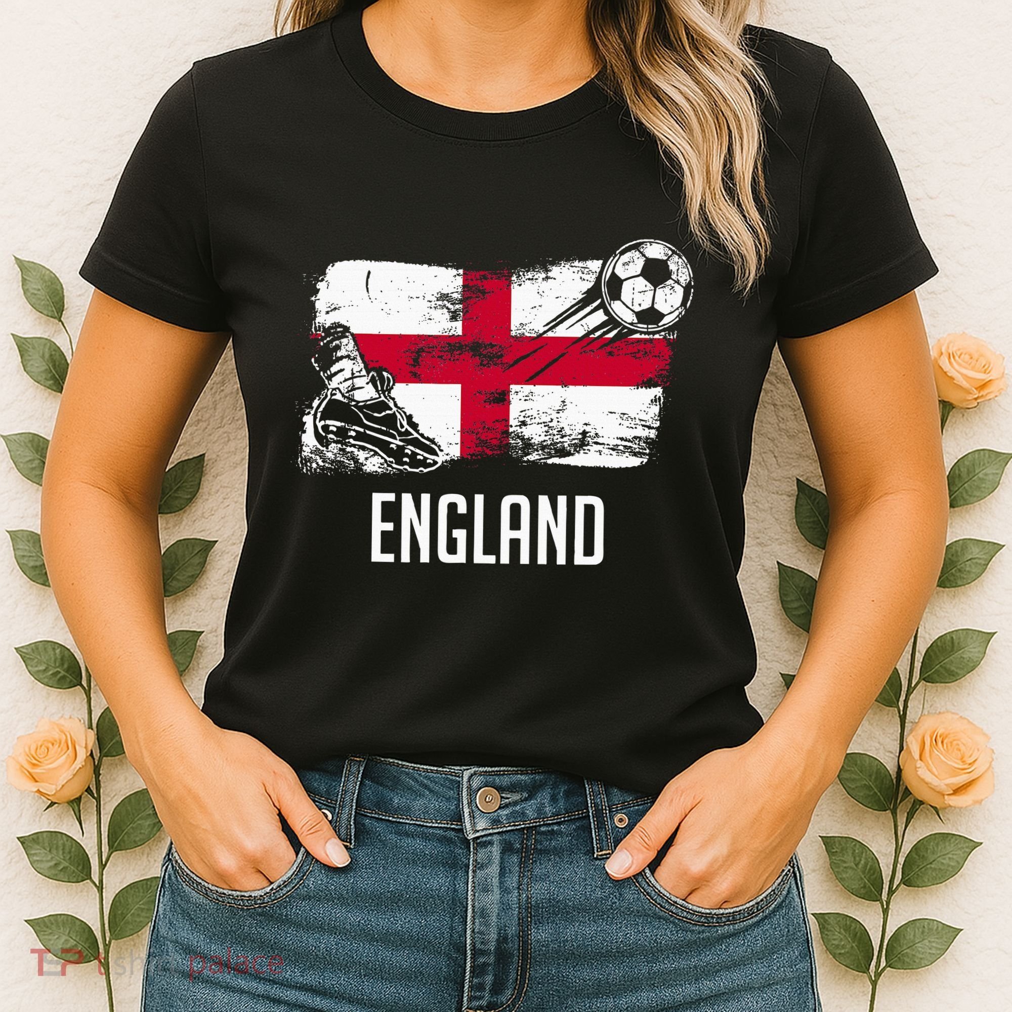 England Flag Jersey England Soccer Team England Women's T-Shirt