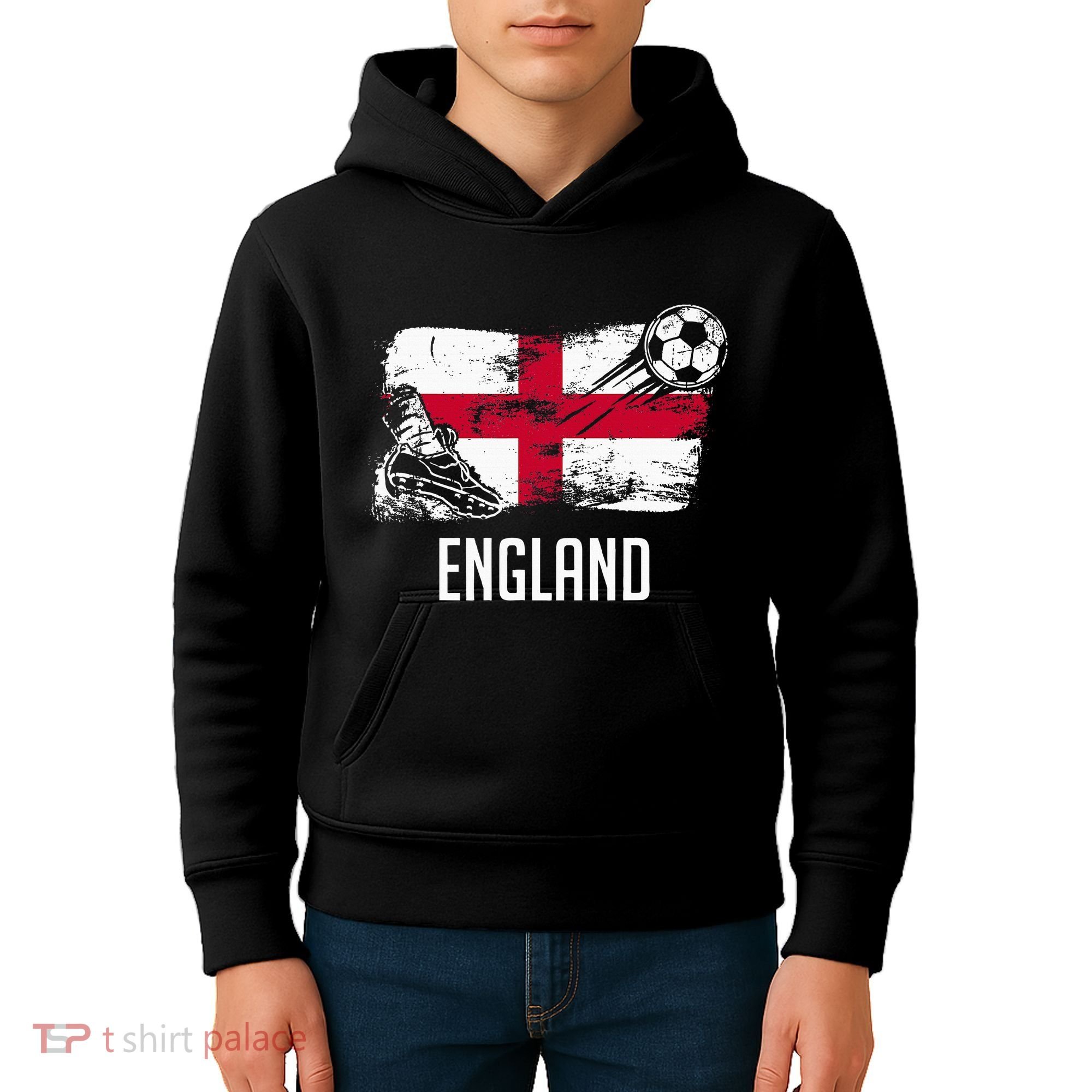 England Flag Jersey England Soccer Team England Kids Hoodie