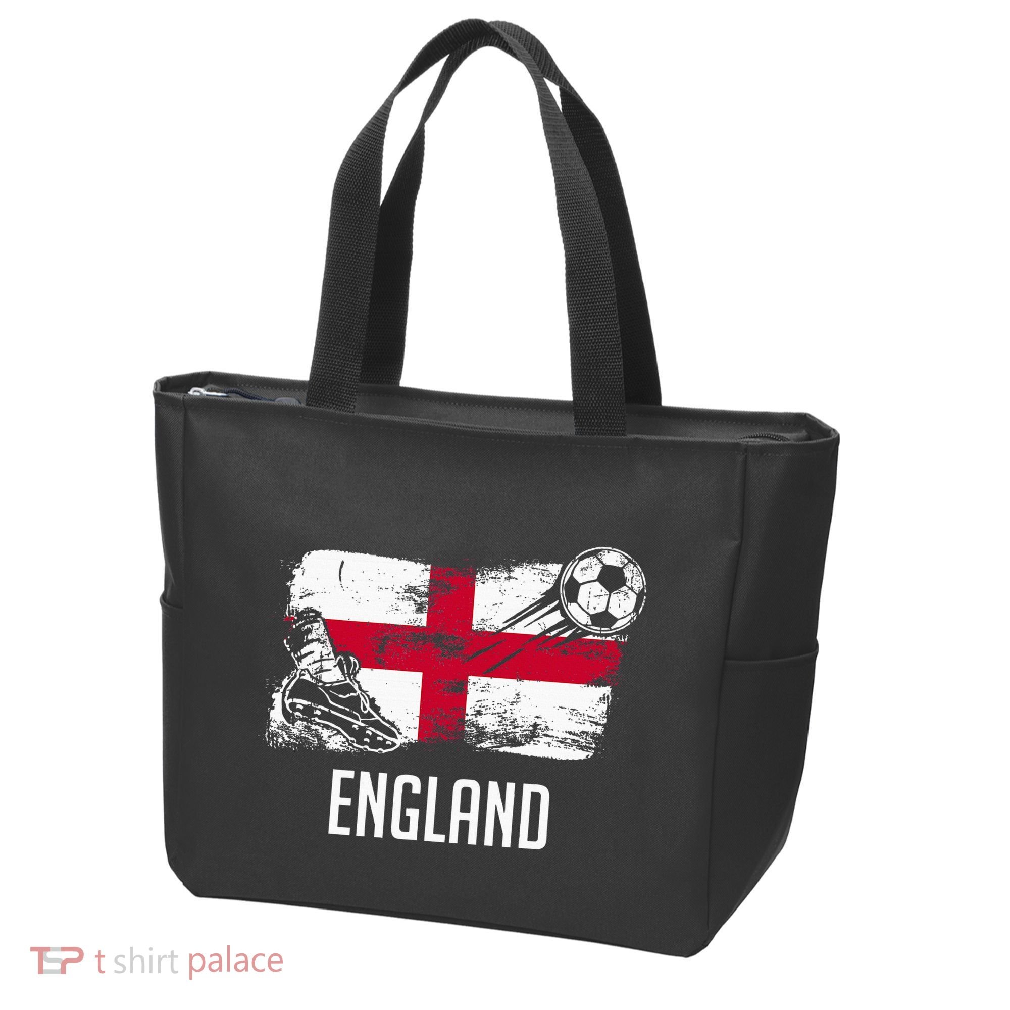 England Flag Jersey England Soccer Team England Tote Bag