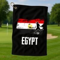 Egypt Flag Jersey Egyptian Soccer Team Egyptian Golf Towel thumb 1