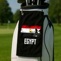 Egypt Flag Jersey Egyptian Soccer Team Egyptian Golf Towel thumb 2