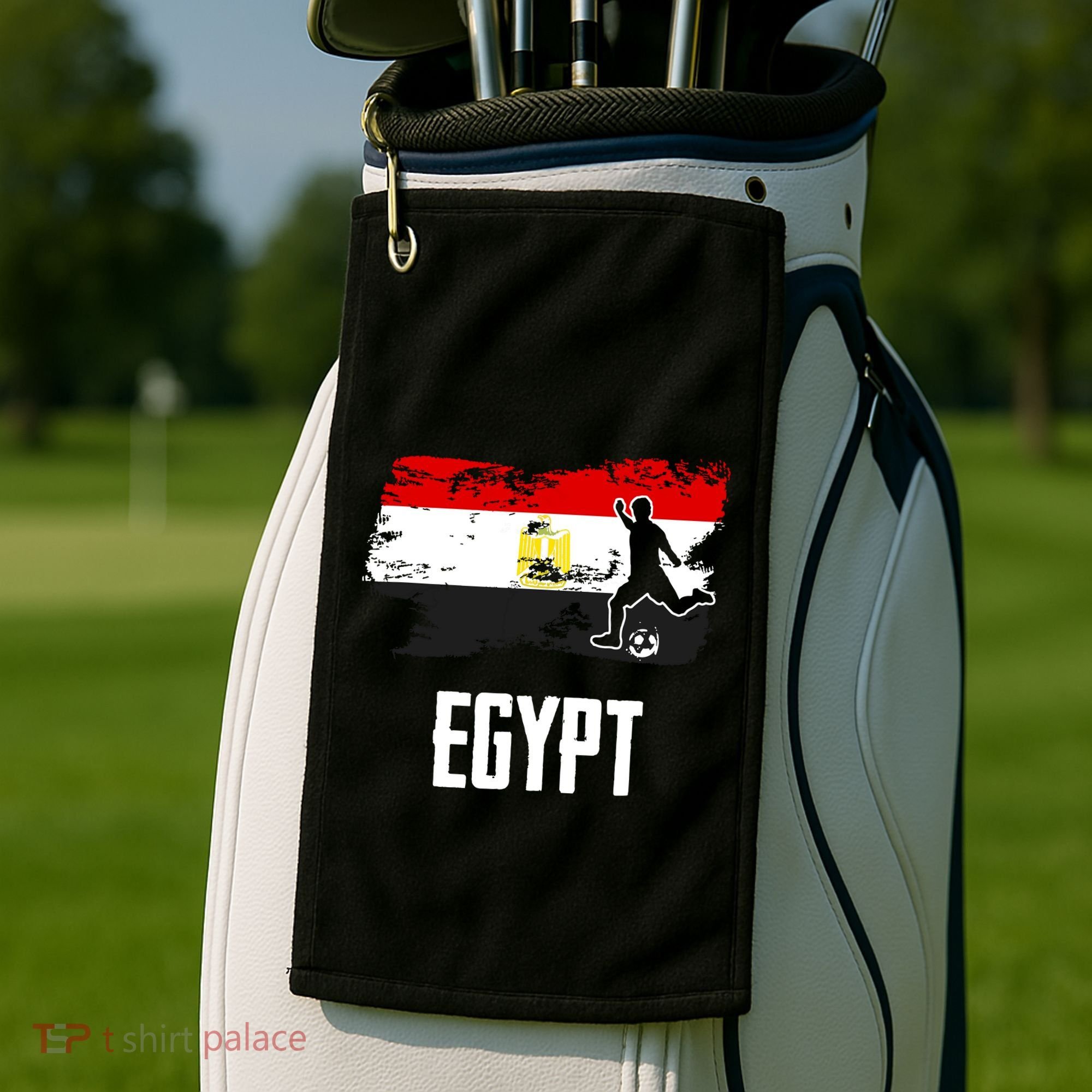 Egypt Flag Jersey Egyptian Soccer Team Egyptian Golf Towel