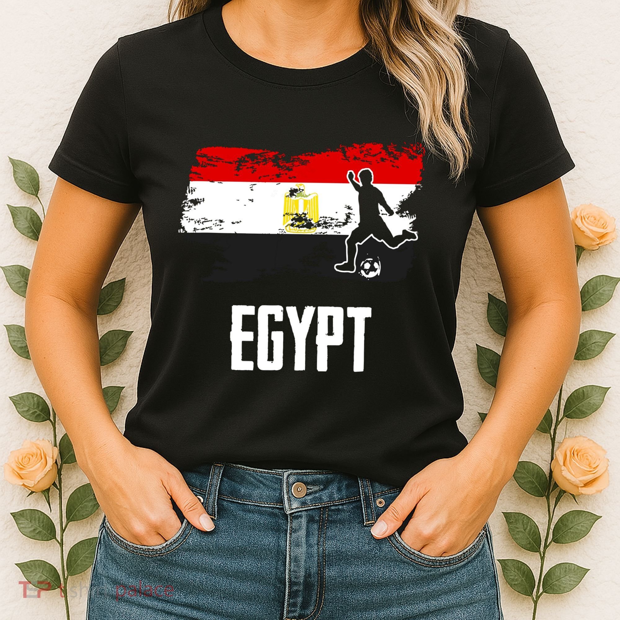 Egypt Flag Jersey Egyptian Soccer Team Egyptian Women's T-Shirt