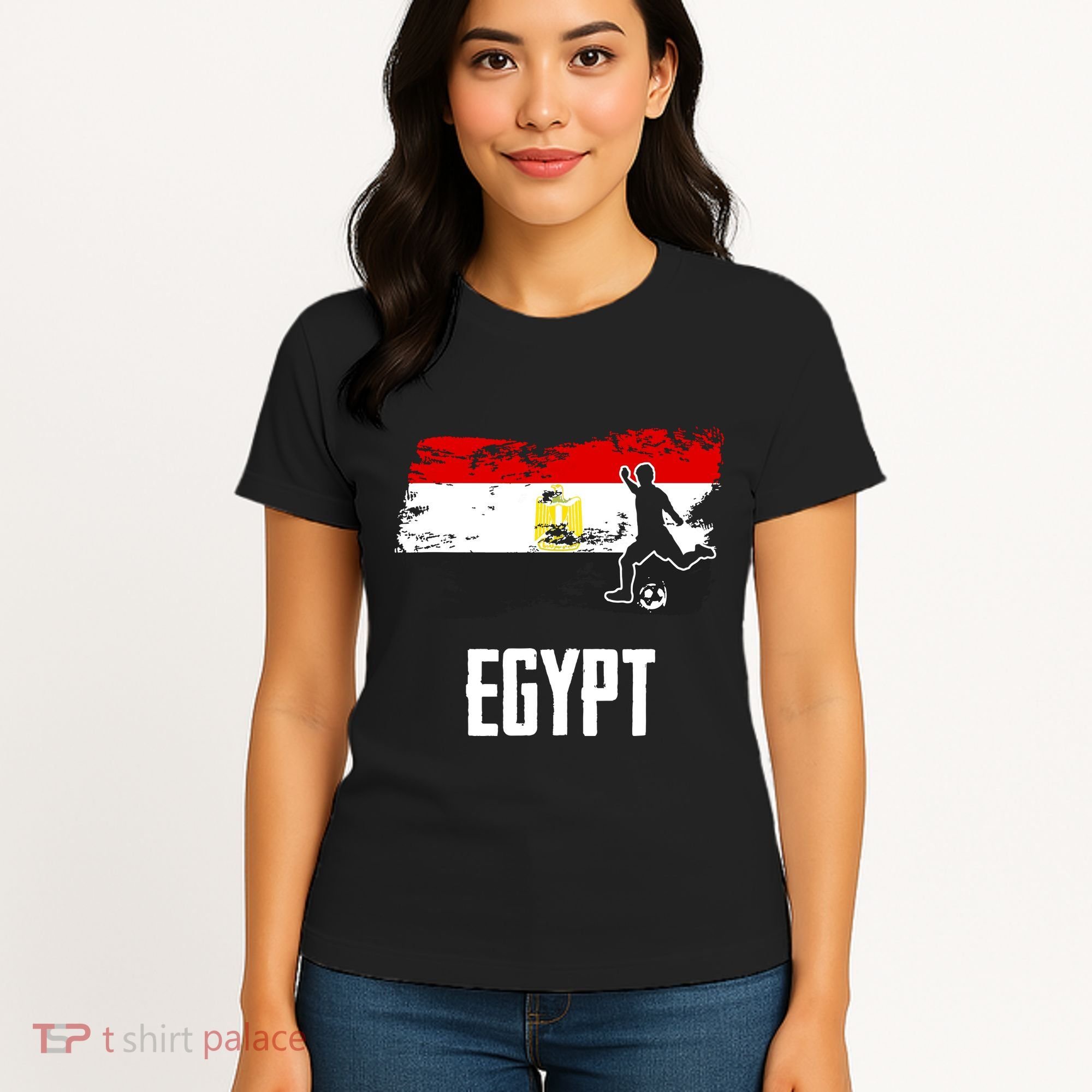 Egypt Flag Jersey Egyptian Soccer Team Egyptian Women's T-Shirt