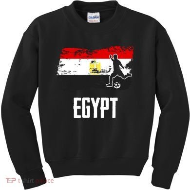Egypt Flag Jersey Egyptian Soccer Team Egyptian Kids Sweatshirt