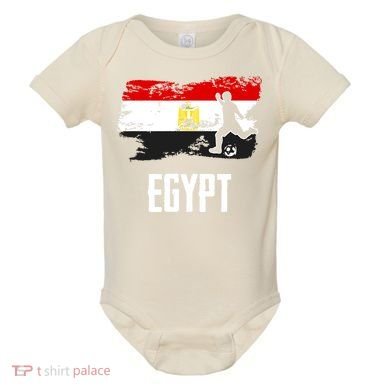Egypt Flag Jersey Egyptian Soccer Team Egyptian Baby Bodysuit