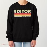 EDITOR Funny Job Title Profession Birthday Worker Idea Women's Sweatshirt thumb 0