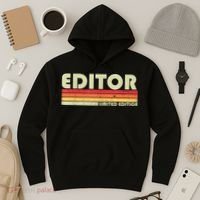 EDITOR Funny Job Title Profession Birthday Worker Idea Hoodie thumb 3