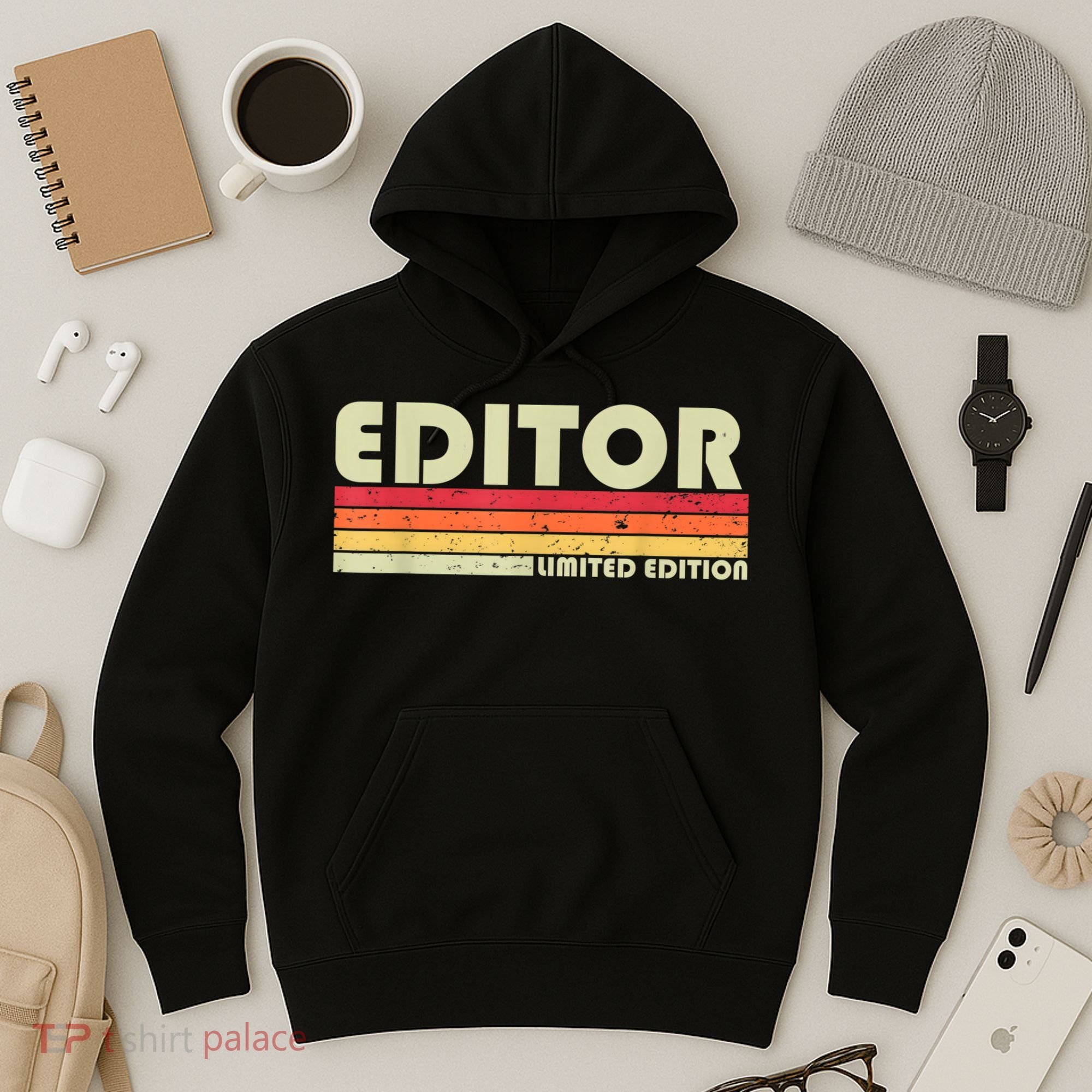 EDITOR Funny Job Title Profession Birthday Worker Idea Hoodie