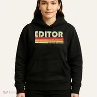EDITOR Funny Job Title Profession Birthday Worker Idea Hoodie thumb 5