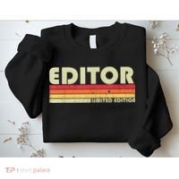 EDITOR Funny Job Title Profession Birthday Worker Idea Sweatshirt thumb 2