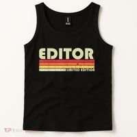 EDITOR Funny Job Title Profession Birthday Worker Idea Tank Top thumb 2