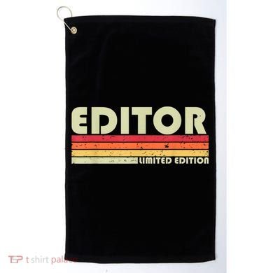 EDITOR Funny Job Title Profession Birthday Worker Idea Golf Towel