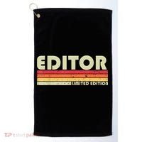 EDITOR Funny Job Title Profession Birthday Worker Idea Golf Towel thumb 0