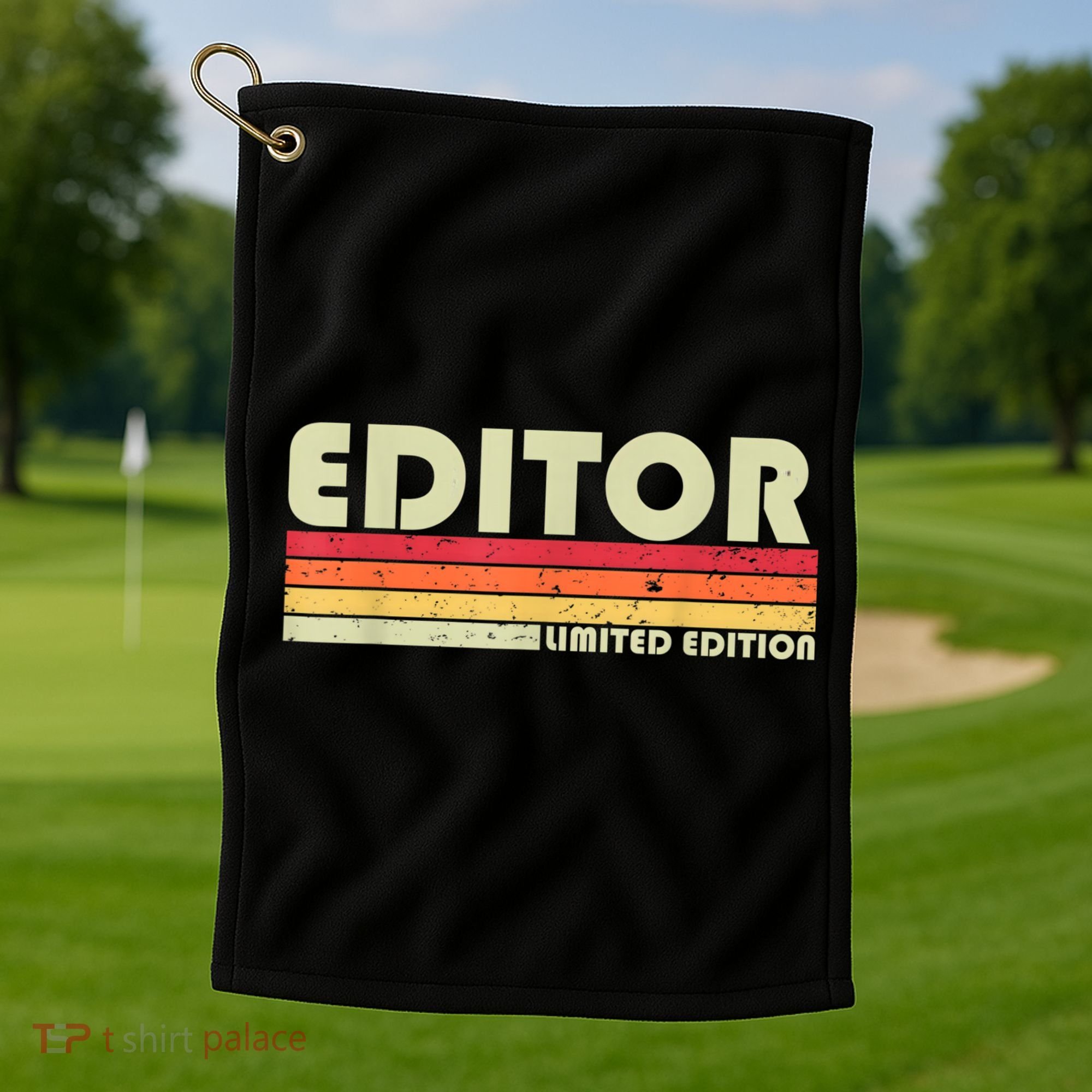 EDITOR Funny Job Title Profession Birthday Worker Idea Golf Towel