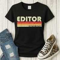 EDITOR Funny Job Title Profession Birthday Worker Idea Women's T-Shirt thumb 3