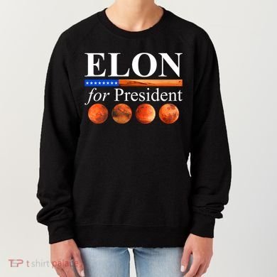 Elon For President USA Mars Flag Women's Sweatshirt