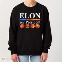 Elon For President USA Mars Flag Women's Sweatshirt thumb 0