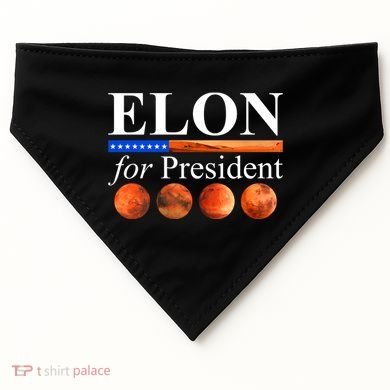Elon For President USA Mars Flag USA-Made Doggie Bandana