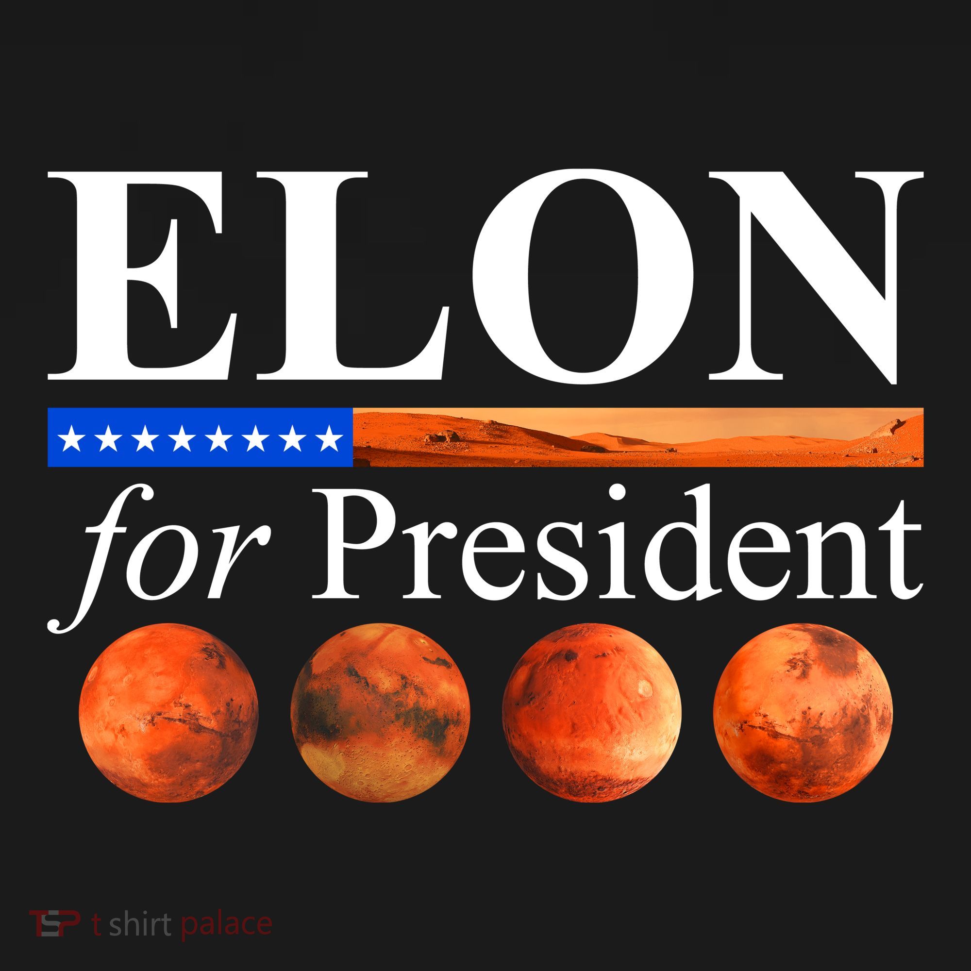 Elon For President USA Mars Flag Apron