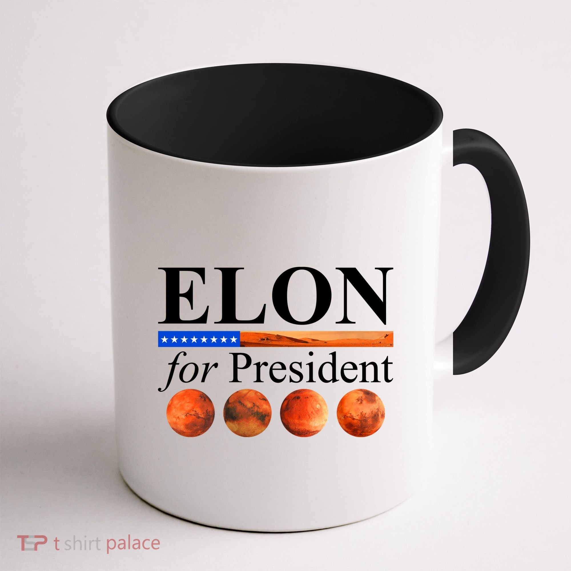 Elon For President USA Mars Flag Coffee Mug