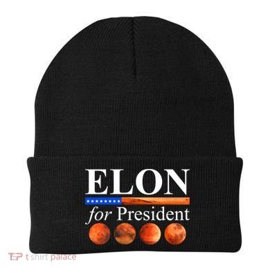 Elon For President USA Mars Flag Beanie