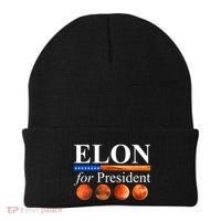 Elon For President USA Mars Flag Beanie thumb 0