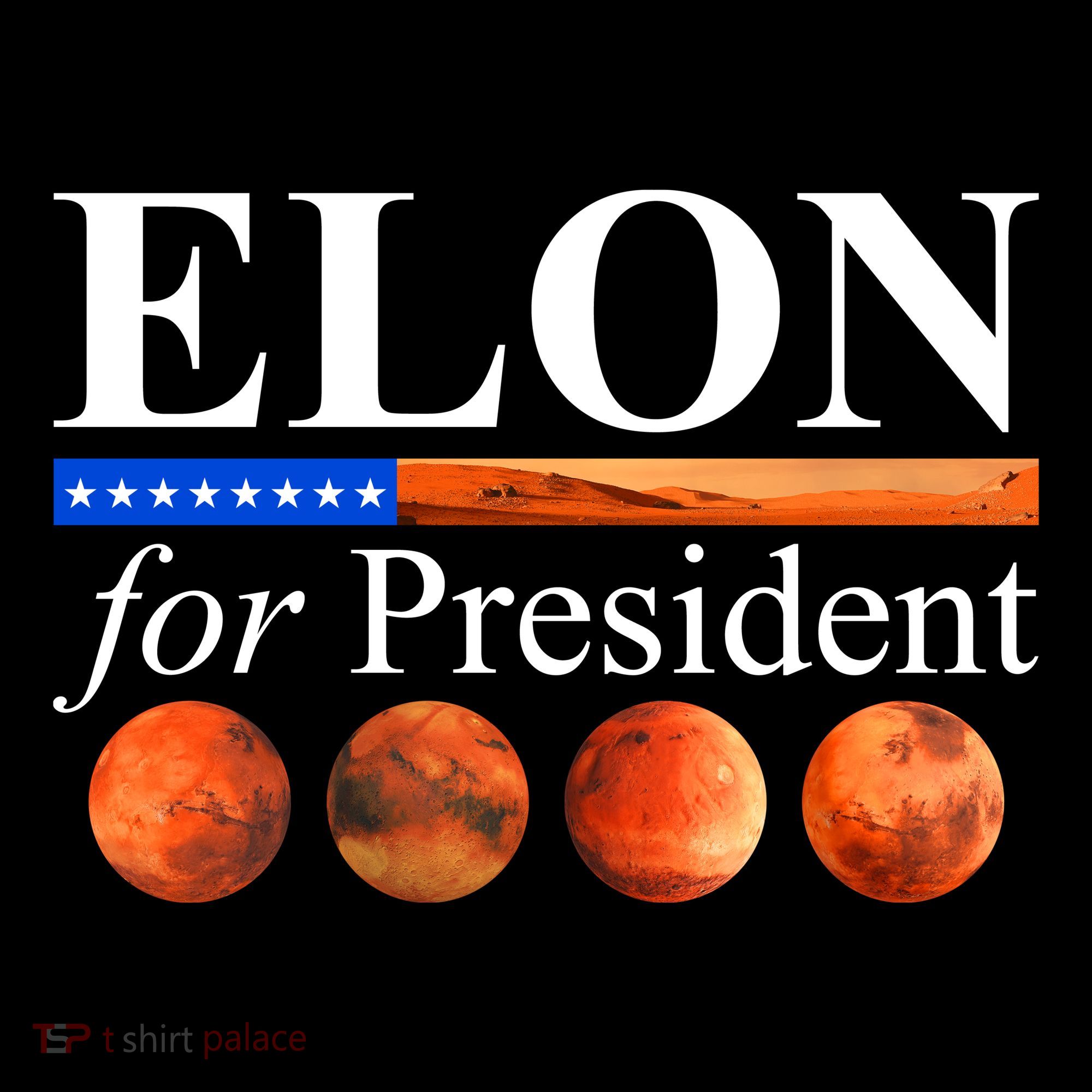 Elon For President USA Mars Flag Women's Hoodie