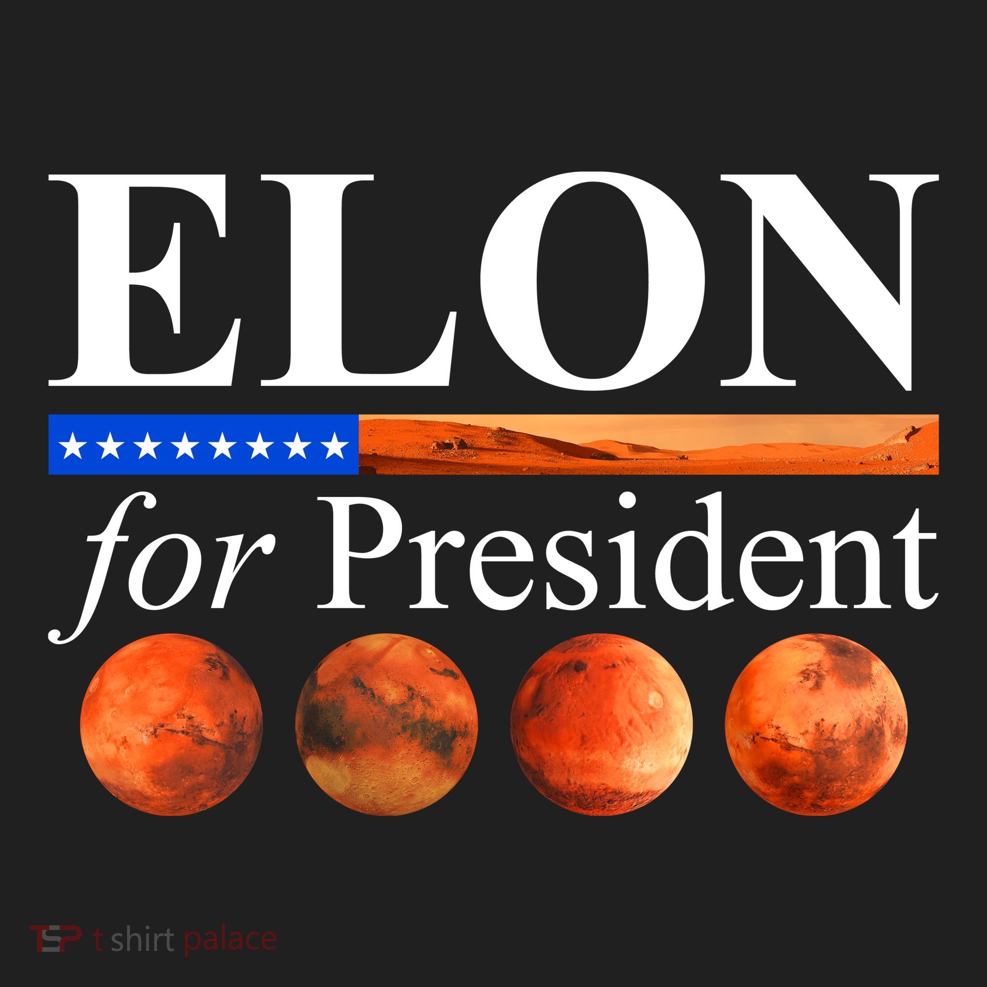 Elon For President USA Mars Flag Golf Towel
