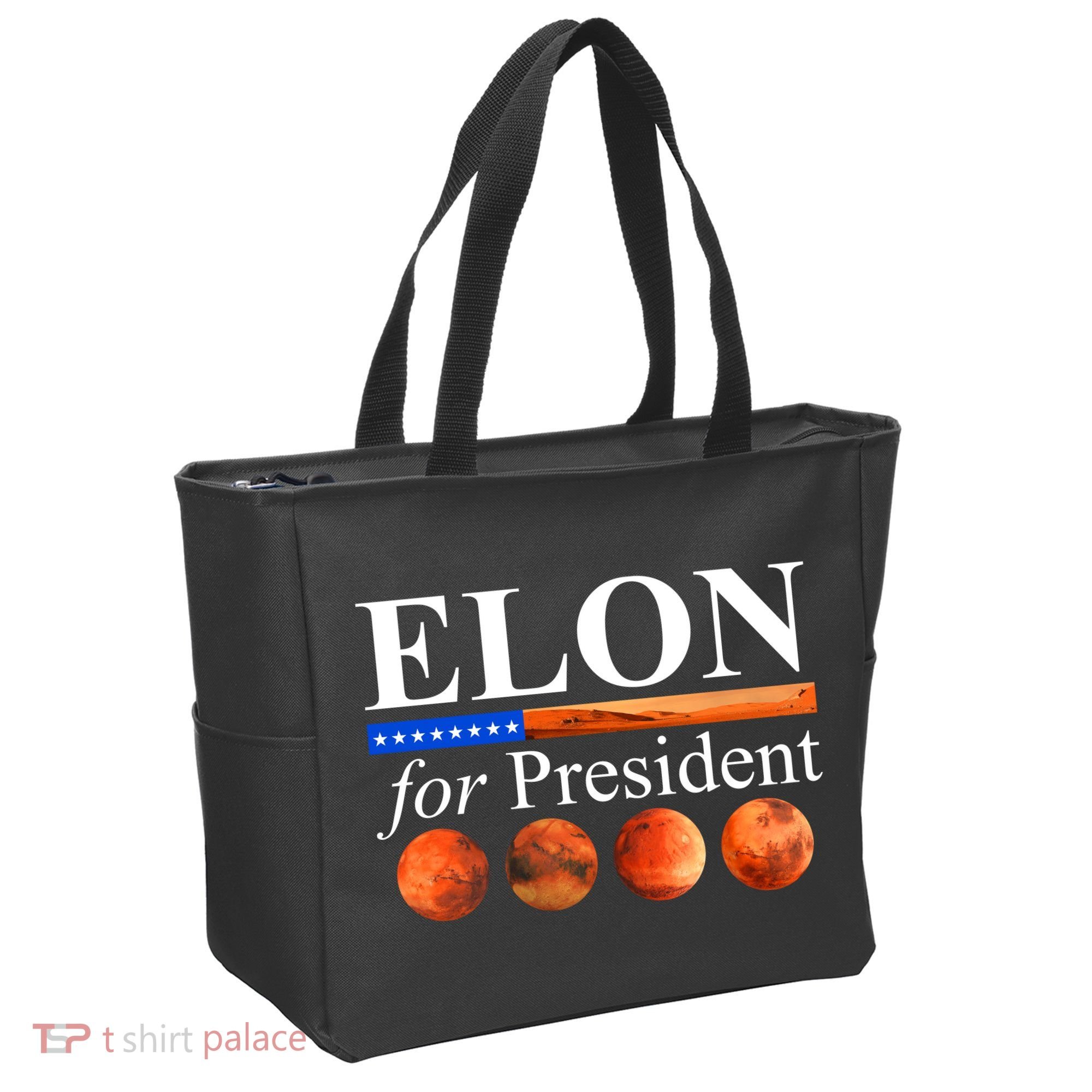 Elon For President USA Mars Flag Tote Bag