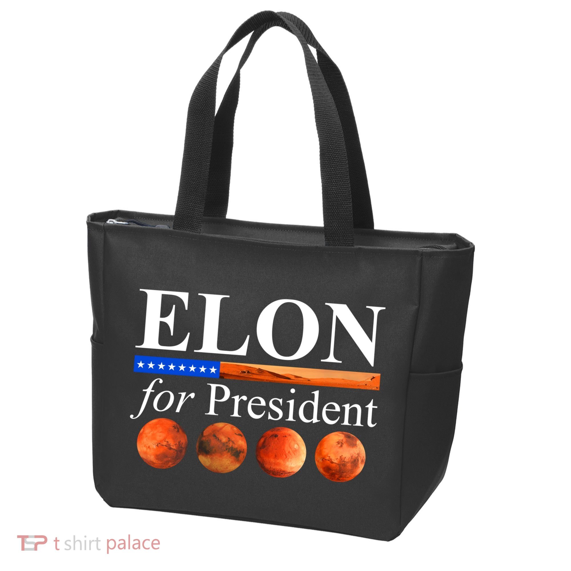 Elon For President USA Mars Flag Tote Bag
