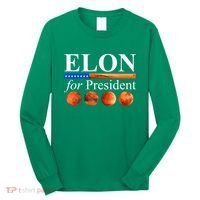 Elon For President USA Mars Flag Long Sleeve Shirt thumb 0