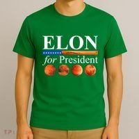 Elon For President USA Mars Flag T-Shirt thumb 3