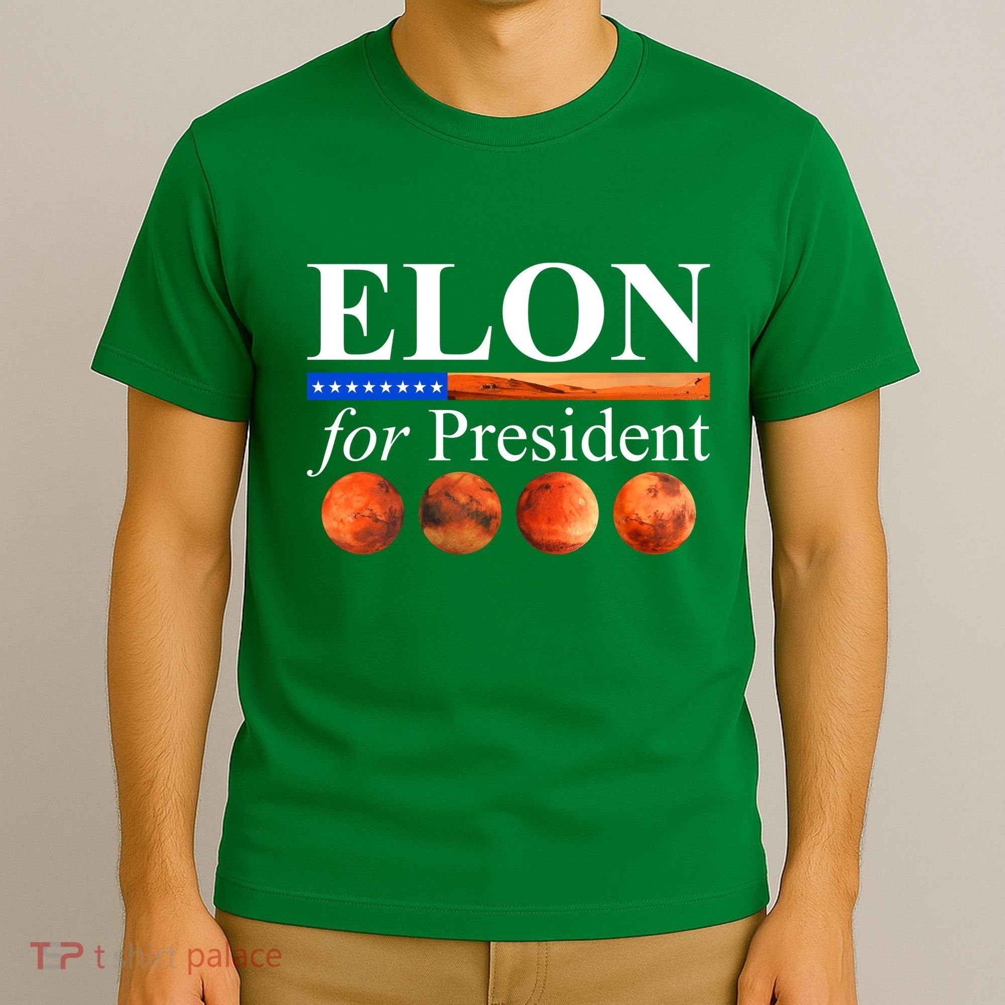 Elon For President USA Mars Flag T-Shirt