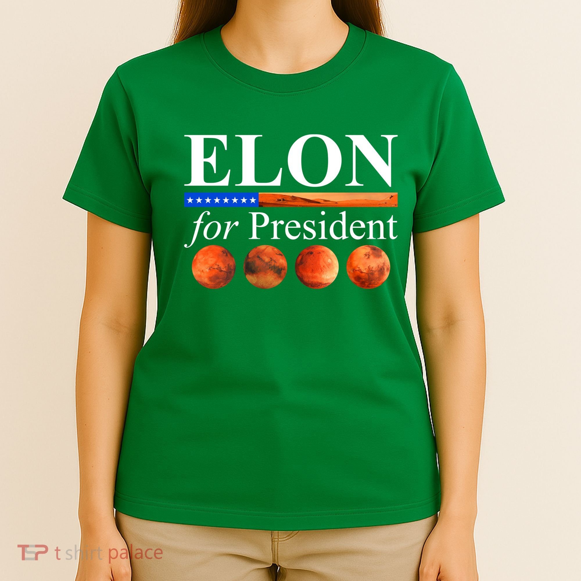Elon For President USA Mars Flag T-Shirt