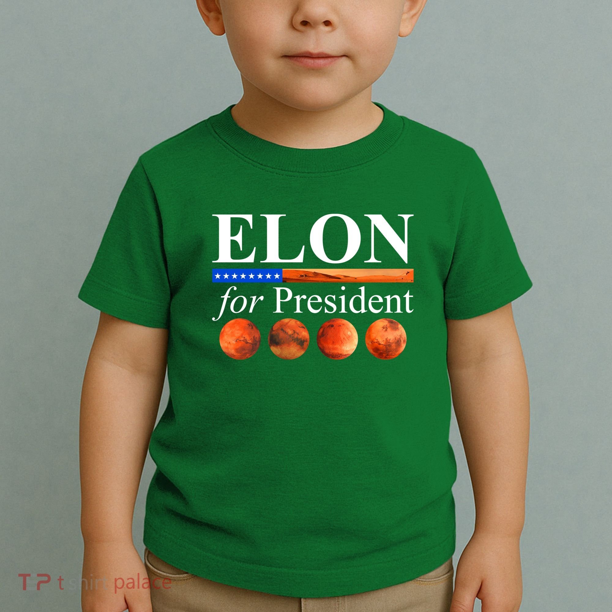 Elon For President USA Mars Flag Toddler T-Shirt