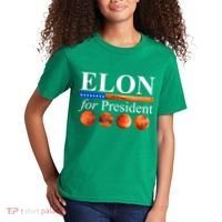 Elon For President USA Mars Flag Kids T-Shirt thumb 2