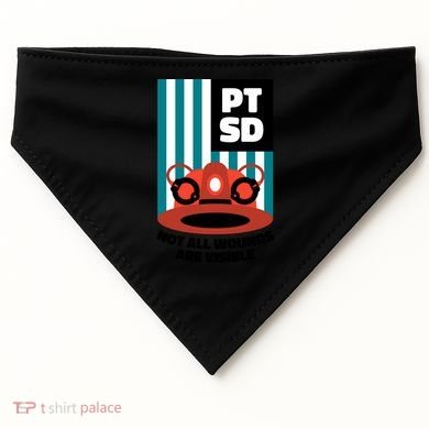 Ems Firefighter Ptsd Awareness Flag Post Traumatic Stress Meaningful Gift USA-Made Doggie Bandana