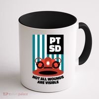 Ems Firefighter Ptsd Awareness Flag Post Traumatic Stress Meaningful Gift Coffee Mug thumb 1