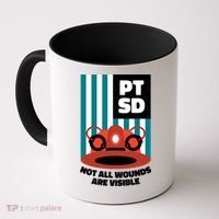 Ems Firefighter Ptsd Awareness Flag Post Traumatic Stress Meaningful Gift Coffee Mug thumb 0