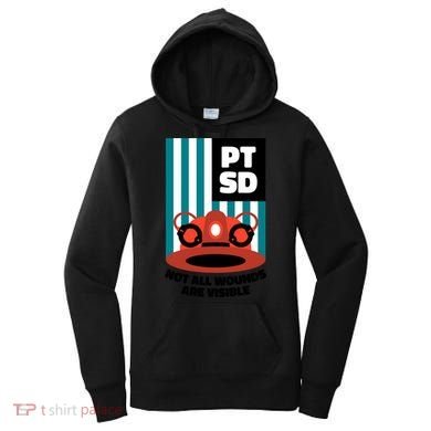 Ems Firefighter Ptsd Awareness Flag Post Traumatic Stress Meaningful Gift Women's Hoodie