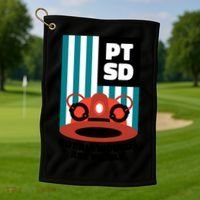 Ems Firefighter Ptsd Awareness Flag Post Traumatic Stress Meaningful Gift Golf Towel thumb 1