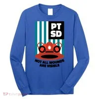 Ems Firefighter Ptsd Awareness Flag Post Traumatic Stress Meaningful Gift Long Sleeve Shirt thumb 0